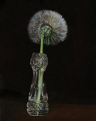 Ginny Page 2013 - Dandelion Clock - Oil on Canvas 22x16cm
